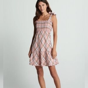 ANTHROPOLOGIE SUNDAYS NWT Beau Plaid tie Shoulder Sundress Crystal Plaid